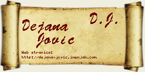 Dejana Jović vizit kartica